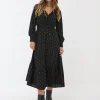 Black Rosie Midi Dress