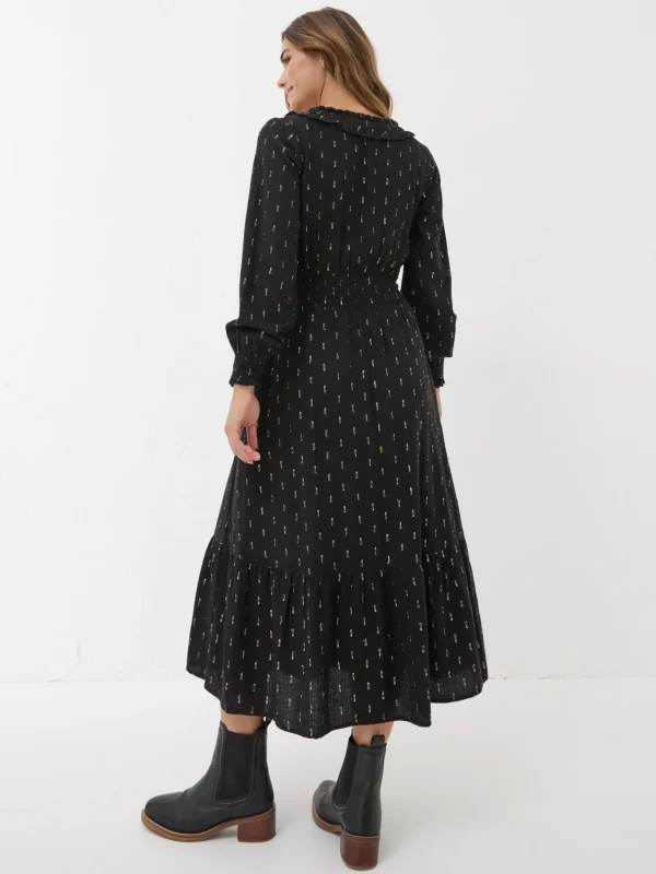 Black Rosie Midi Dress