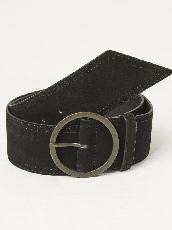 Black Soft Wide Waist Belt