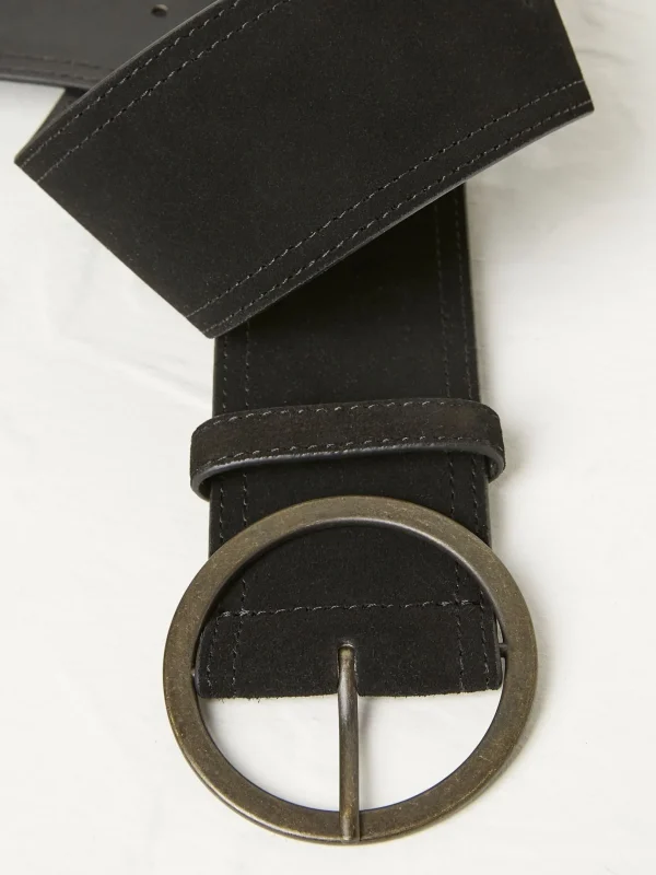 Black Soft Wide Waist Belt