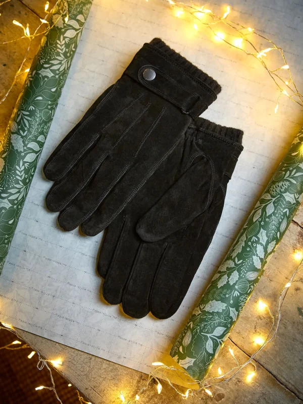 Black Suede Gloves