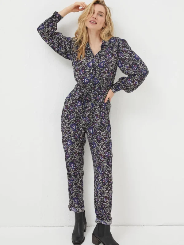 Black Vinnie Floral Jumpsuit