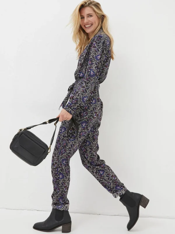 Black Vinnie Floral Jumpsuit