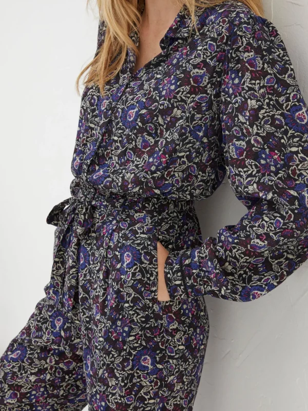 Black Vinnie Floral Jumpsuit