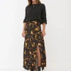 Black Willa Floral Skirt