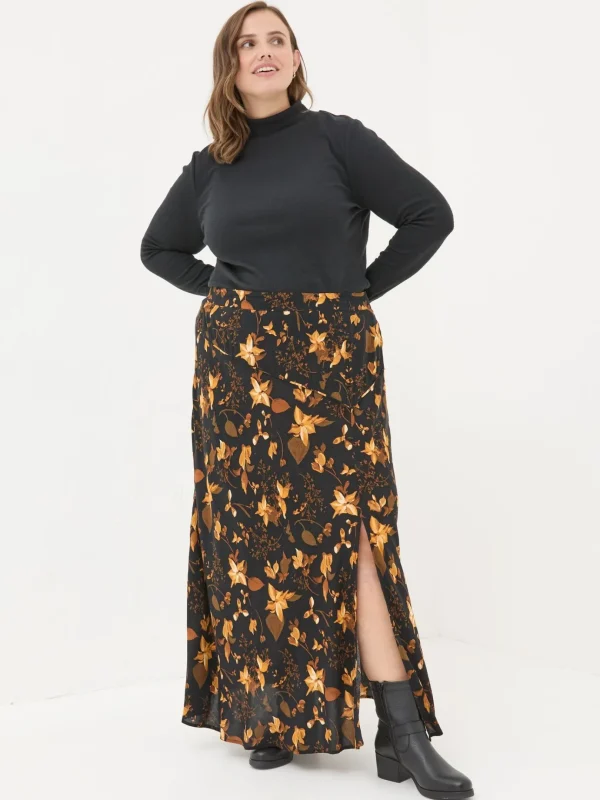 Black Willa Floral Skirt