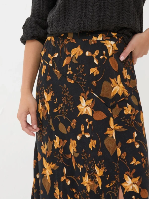 Black Willa Floral Skirt