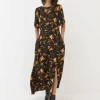 Black Winona Floral Dress