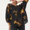 Black Wynn Floral Blouse