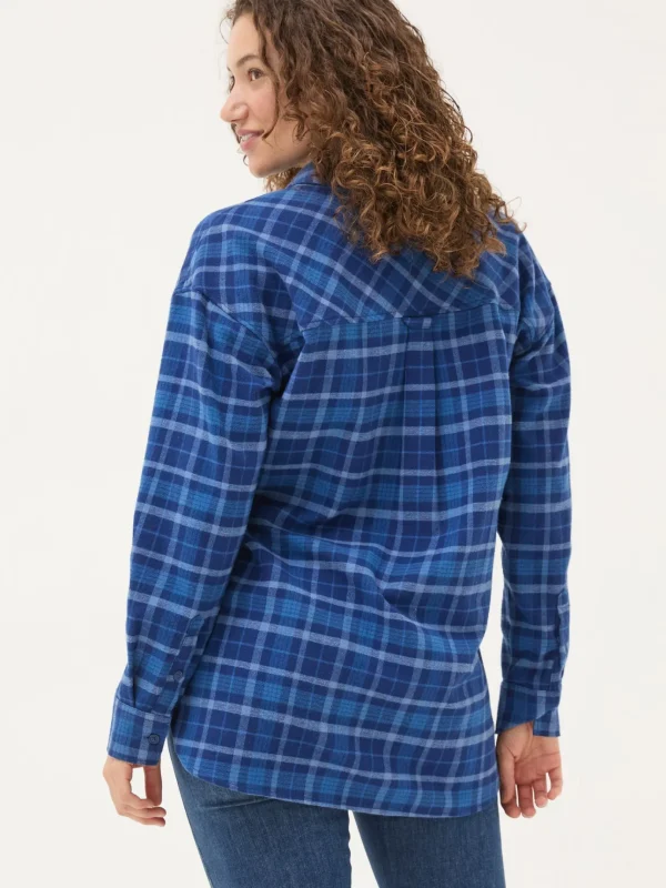 Blue 100% Cotton Carolin Check Shirt