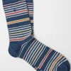 Blue & Grey Stripe Men's Socks 1 Pack