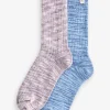 Blue 2 Pack Space Dye Socks