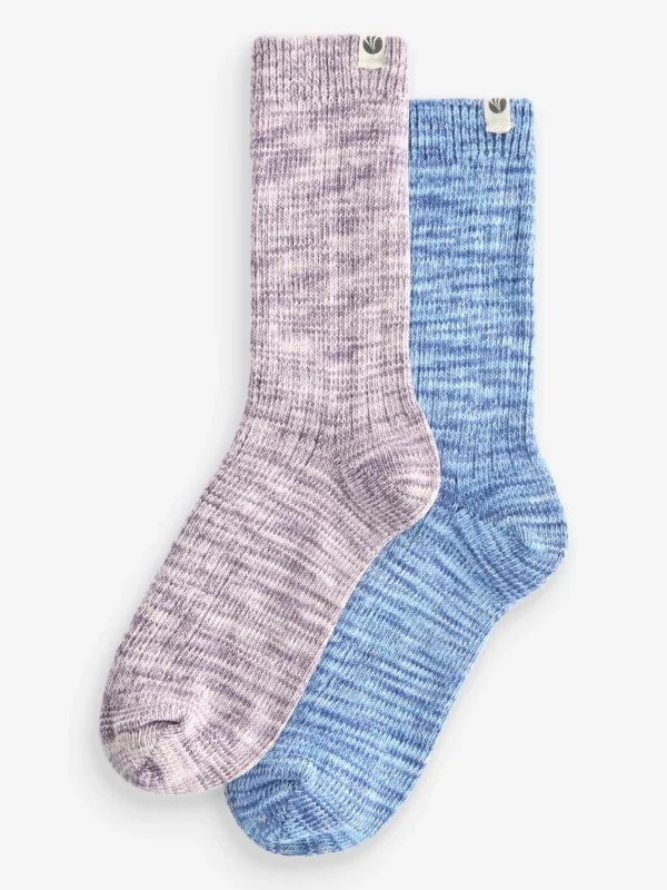 Blue 2 Pack Space Dye Socks