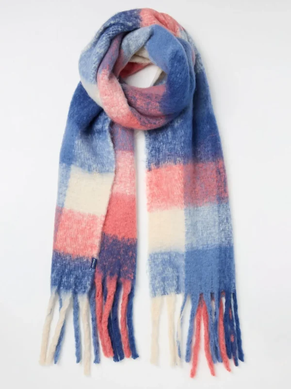 Blue Aspen Check Scarf