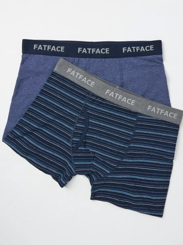 Blue Barton Stripe Boxers 2 Pack