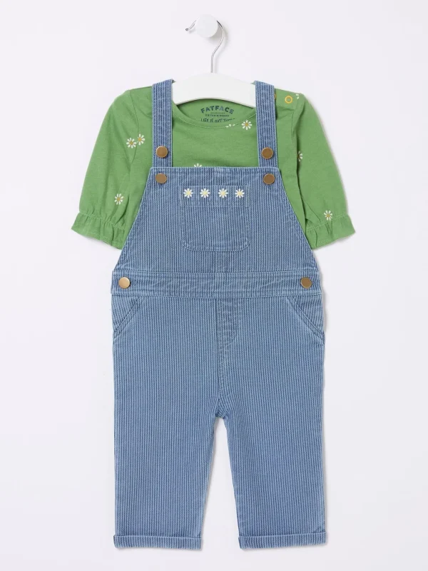 Blue Blue Stripe Dungarees