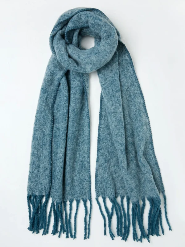 Blue Boucle Scarf