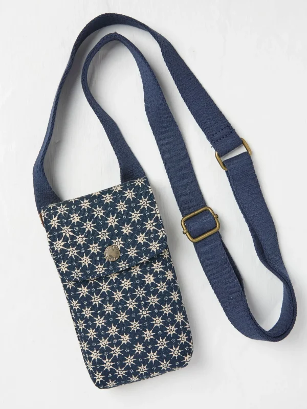 Blue Canvas Phone Bag