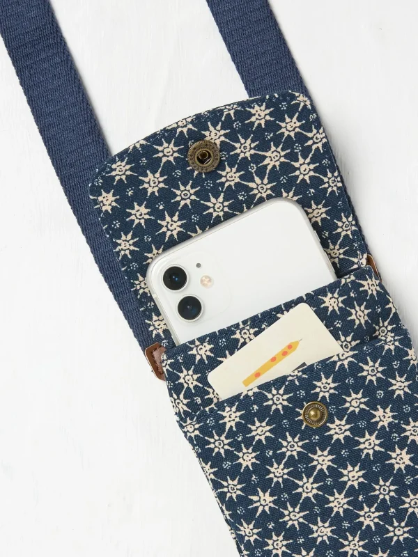 Blue Canvas Phone Bag