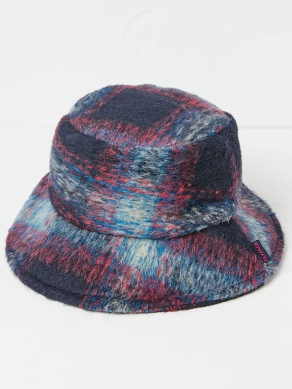 Blue Check Bucket Hat