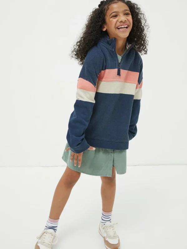 Blue Colourblock Boxy Airlie Sweat Top