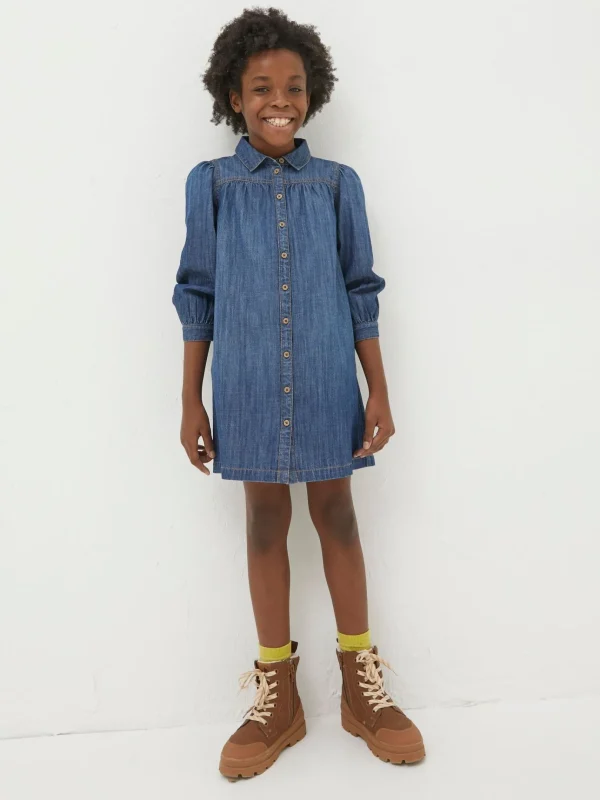 Blue Denim Shirt Dress