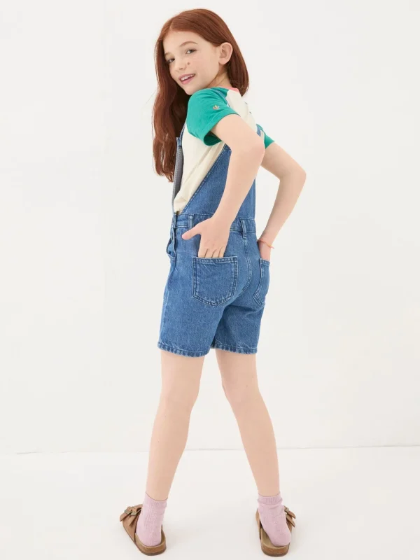 Blue Denim Shortie Dungarees