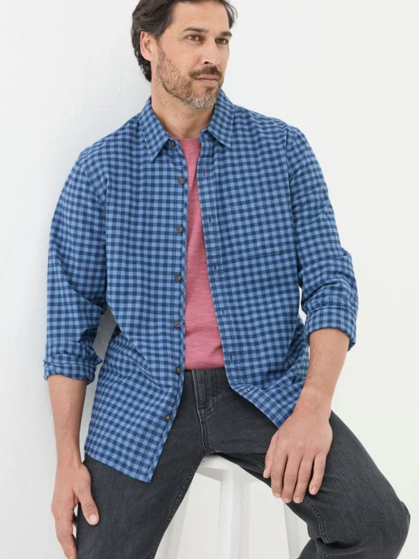 Blue Everly Gingham Shirt