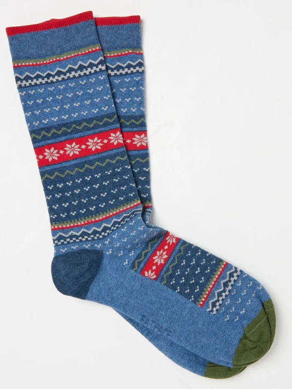 Blue Fairisle Socks