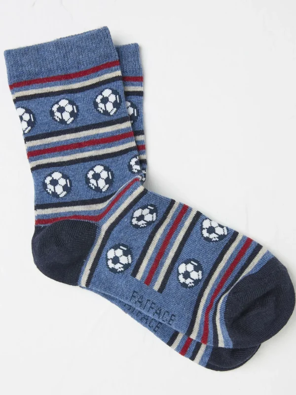 Blue Football Kids' Socks 1 Pack