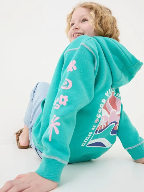 Blue Good Vibes Popover Hoodie