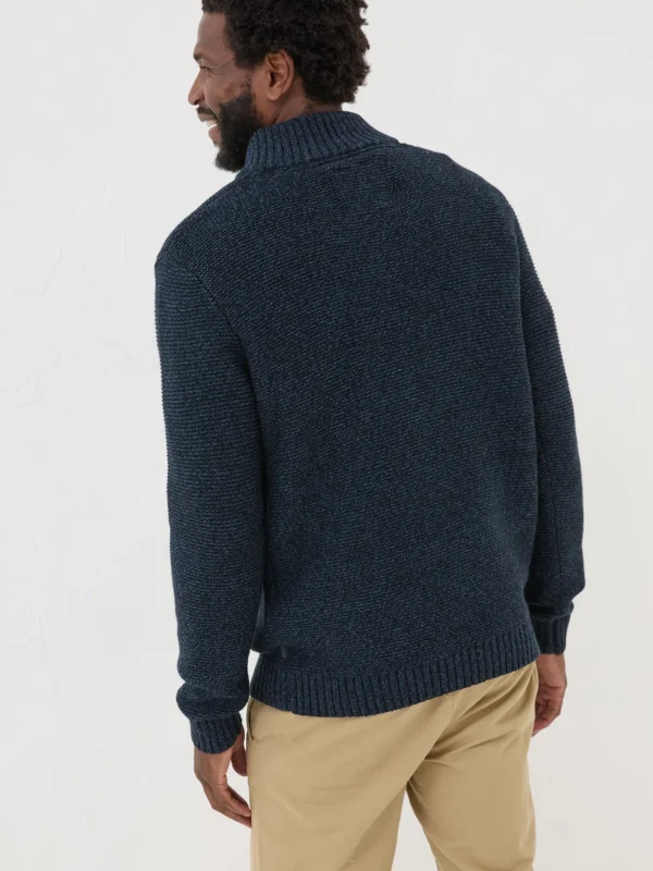 Blue Hove Knitted Half Neck Jumper