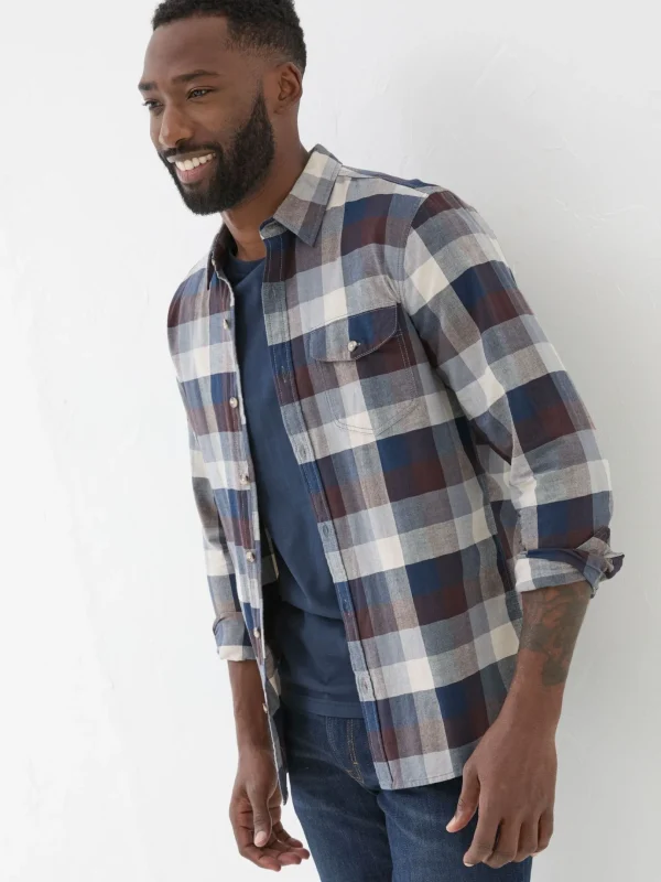 Blue Long Sleeve Buffalo Check Shirt