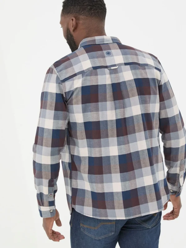 Blue Long Sleeve Buffalo Check Shirt