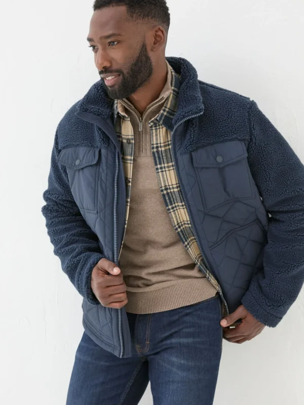 Blue Navy Calgary Borg Jacket