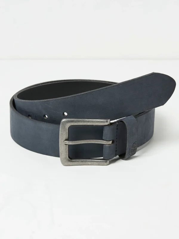 Blue Nubuck Leather Belt