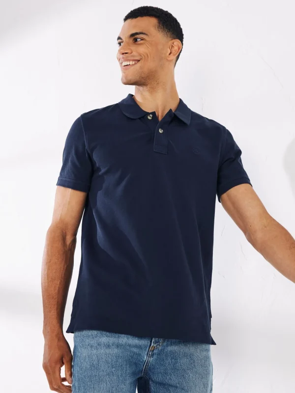 Blue Pique Polo Shirt