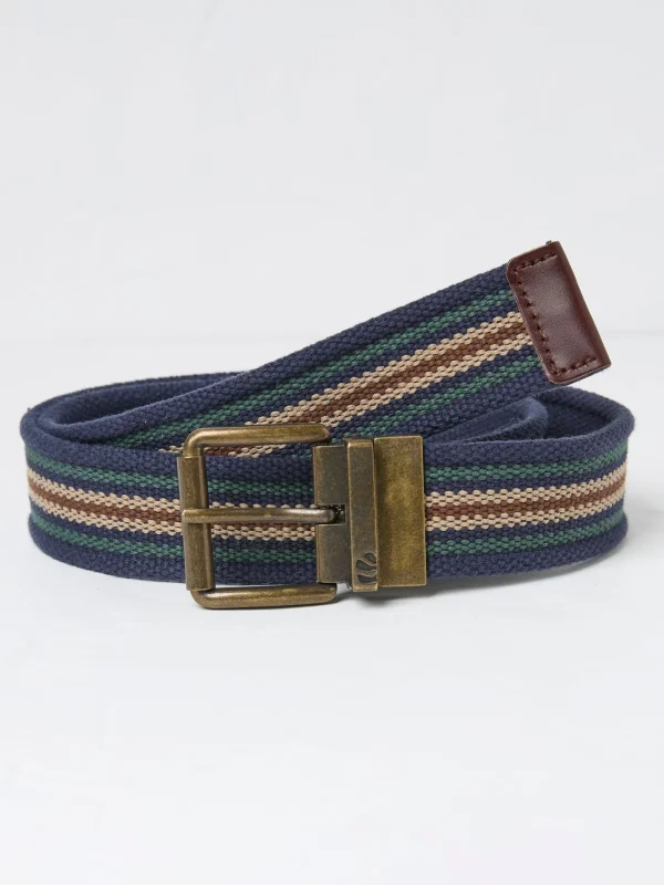 Blue Reversible Webbing Belt