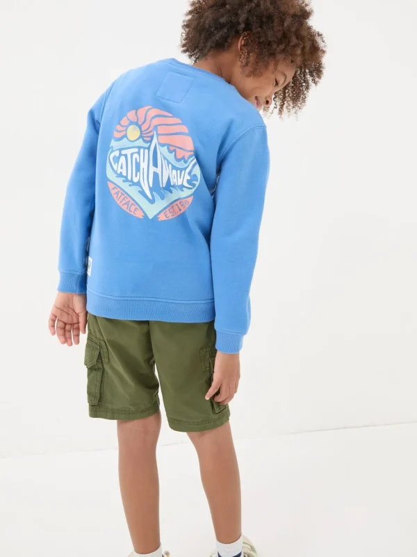 Blue Shark Crew Sweatshirt