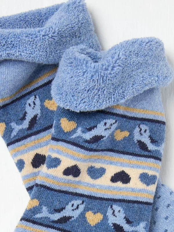 Blue Shelter Wilson The Whale Cosy Socks