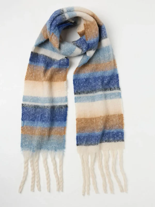 Blue Skinny Stripe Scarf