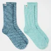 Blue Space Dye Socks 2 Pack