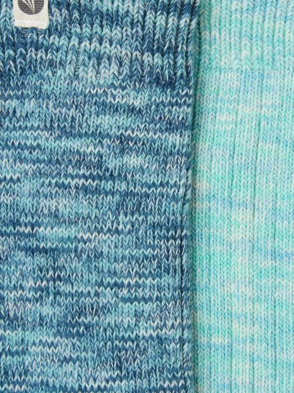 Blue Space Dye Socks 2 Pack