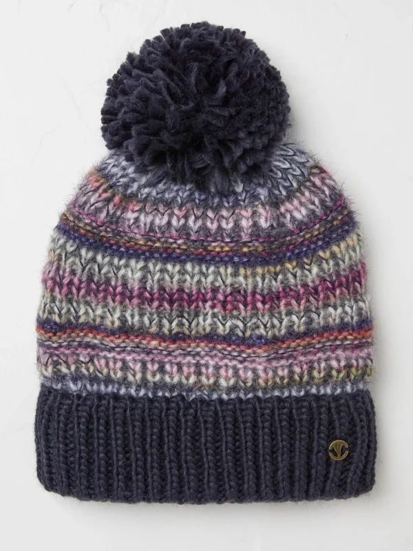 Blue Spacedye Bobble Hat