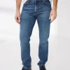 Blue Straight Stone Wash Jeans