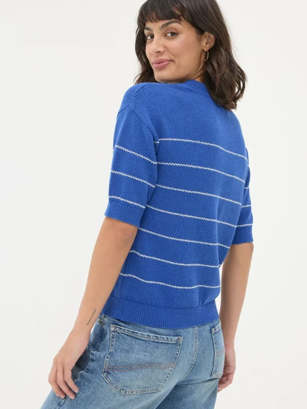 Blue Taya Knitted Top