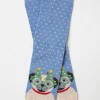 Blue Womens Pug In Glasses Socks 1 Pack