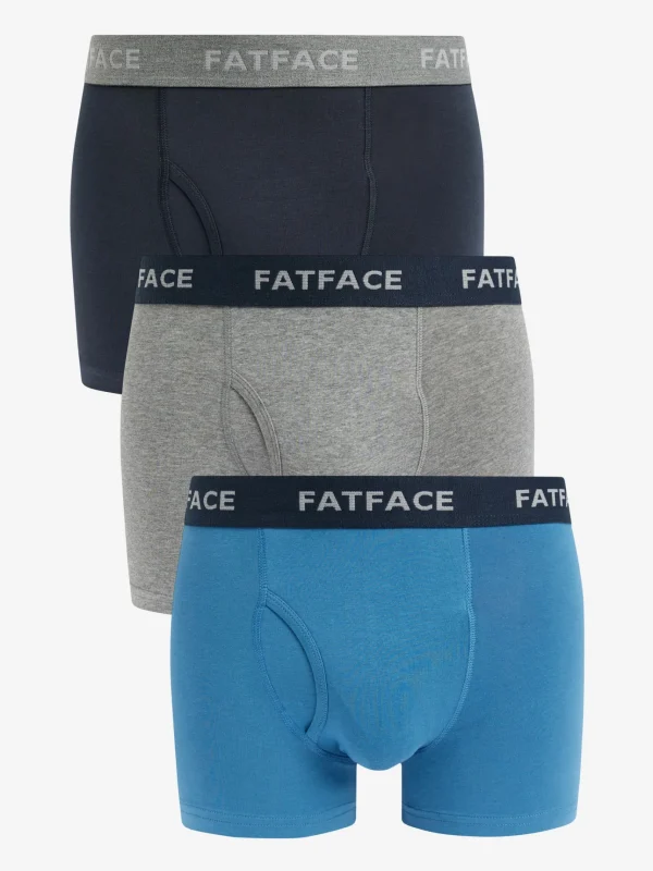 Blue/Grey Classic Cotton Boxer 3 Pack