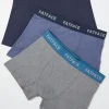 Blue/Grey Cotton Boxers 3 Pack