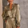 Bria Gold Bria Metallic Blouse